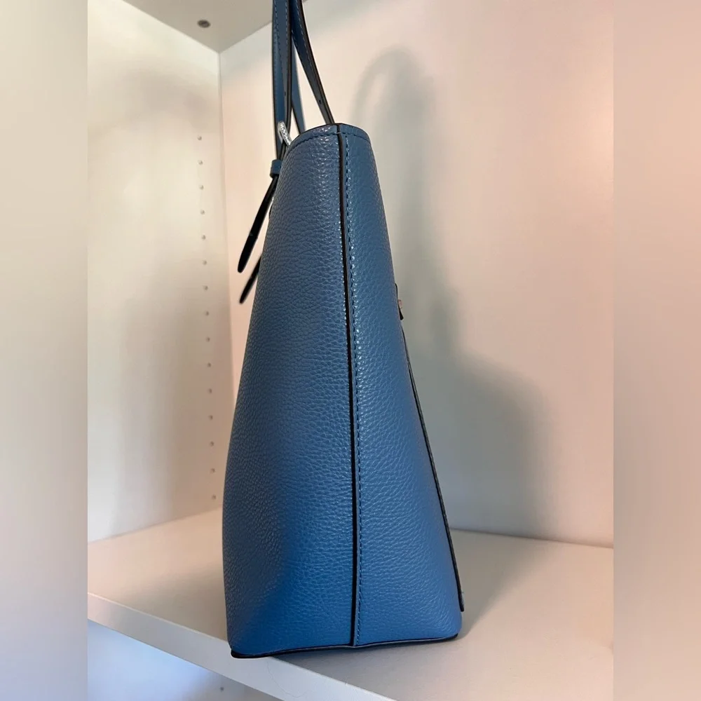 Michael Kors Blue Pebbled Leather Tote
